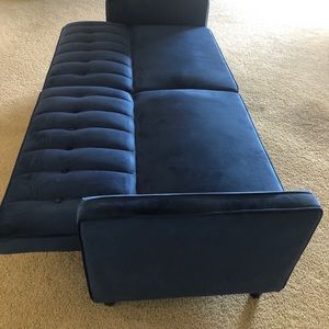 Nia Velvet 81.5" Square Arm Sleeper